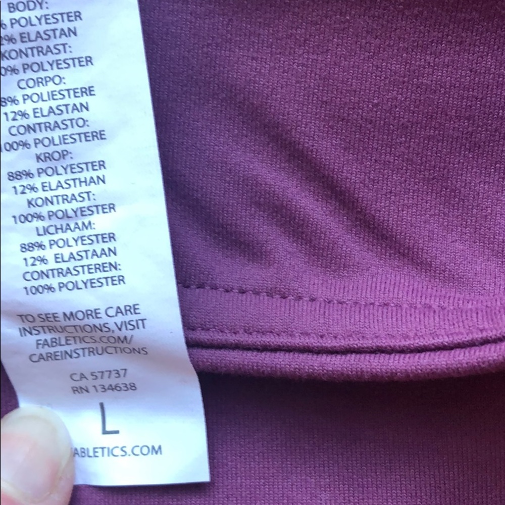 NWT FABLETICS ROCIO LEGGING W/ FLORAL DETAIL, L - Picture 4 of 9